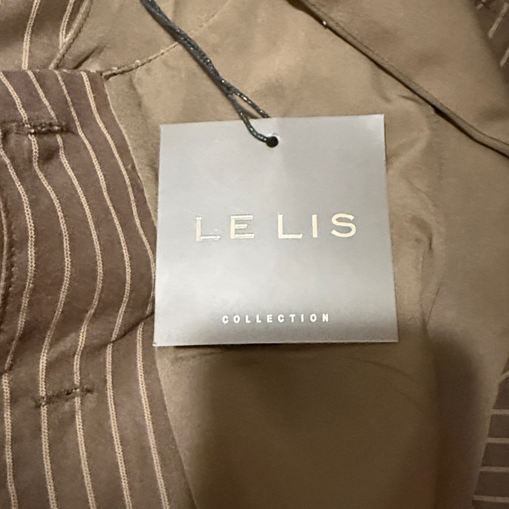 2 pc coordinated SET Brown & Tan pinstripe jacket & skort multiple SIZES AVAIL - Picture 13 of 13